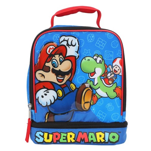 Super Mario Bros. Square Double Compartment Insulated Lunch Box : Target