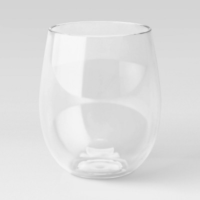 20oz Plastic Stemmed Wine Glass - Threshold™