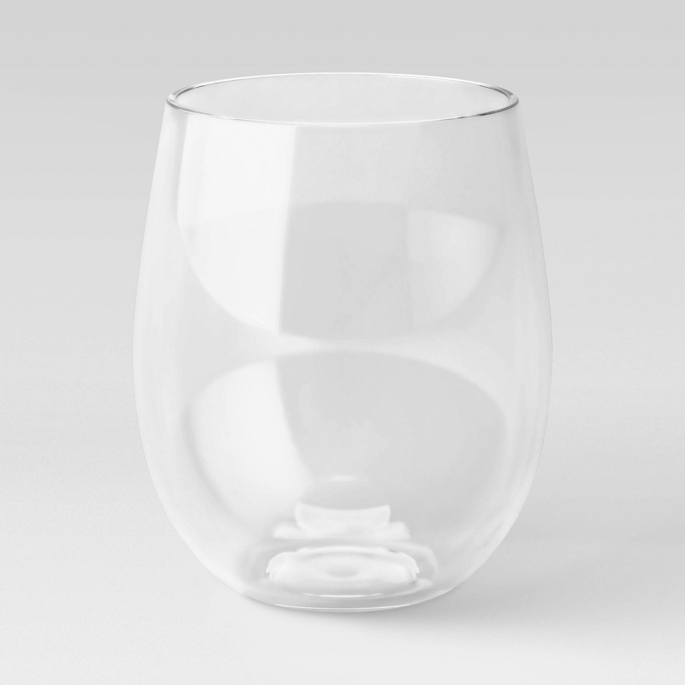 Photos - Glass 14oz Plastic Stemless Wine  - Threshold™