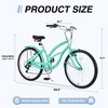 RISOKEYS 26” Beach Cruiser Bike,Beach Bike with 7 Speeds Drivetrain,Adult Bicycles,Good Stability,Smooth Riding Cruiser Bicycle - 3 of 4