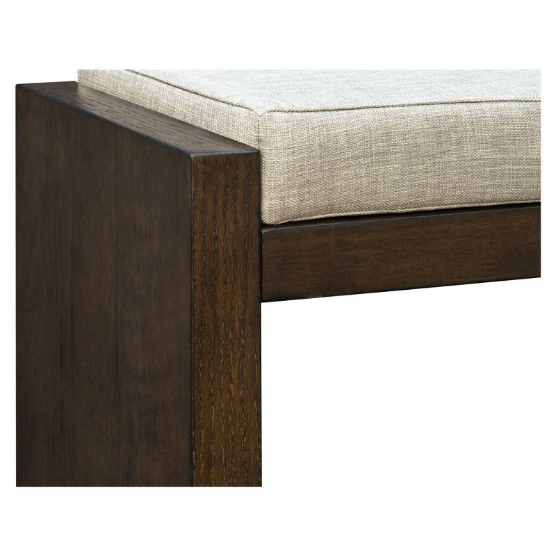Leland Accent Bench with Lower Shelf Brown - Madison Park, 5 of 10