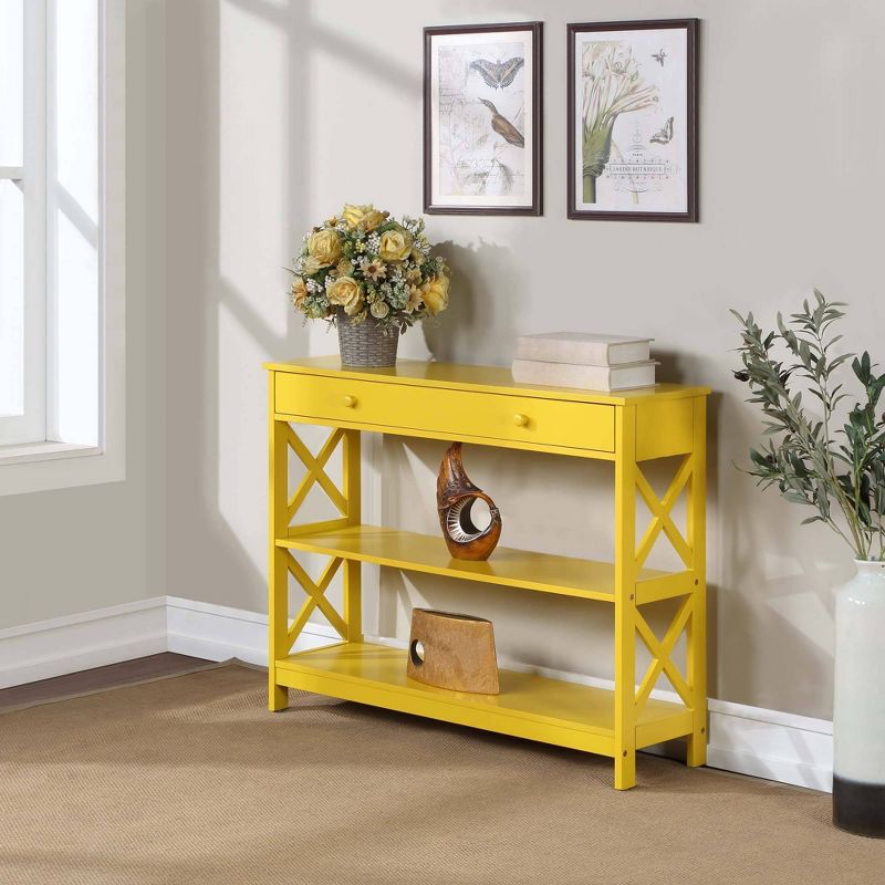 Breighton Home Xavier Console Table with Open Shelves and Drawer, 3 of 8
