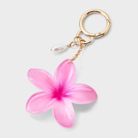Брелоки A New Day Enamel Tropical Flower Bag Charm - A New Day™ Pink