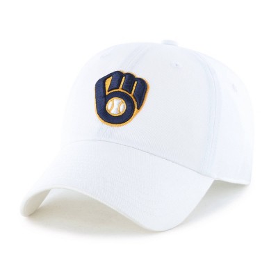 MLB Milwaukee Brewers White Clean Up Hat