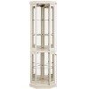 Okak Corner Curio Cabinet with 2 Glass Doors and Adjustable Tempered Glass Shelves, Corner Cabinet for Living Room, Kitchen - 4 of 4