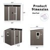 NicBex 6x5 FT Outdoor Storage Shed,Metal Outdoor Shed with Window Transparent Plate,Storage Sheds for Garden - 3 of 4