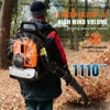 VEVOR Backpack Leaf Blower, 63CC 2-Cycle Gas Leaf Blower with 1.89L Fuel Tank, 1110CFM Air Volume 220MPH Speed, Ideal for Lawn Care - 3 of 4
