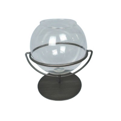 VIP Metal 6.57 in. Multicolor Globe Vase on Base