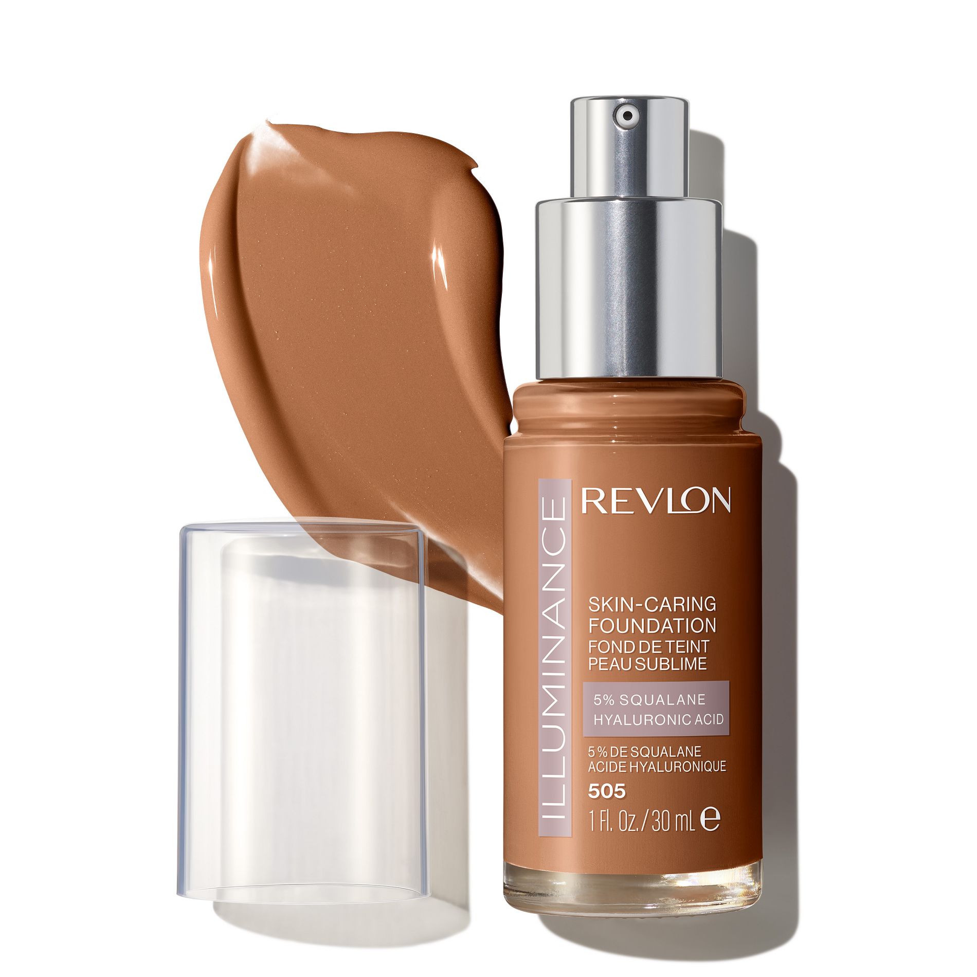 Revlon Illuminance Skin-Caring Foundation - Rich Sand - 1 fl oz: Hyaluronic Acid, Medium Coverage, Liquid Formula