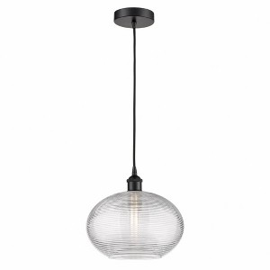 Ithaca - 1 Light Cord Hung Mini Pendant In Industrial Style-10.75 Inches Tall and 12 Inches Wide - 1 of 1