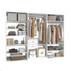 Keloyid 94.49 in. W White Tower System Modular 12 -Shelf Wood Closet System with 2 Drawers - 2 of 4