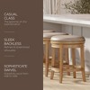 Maven Lane Alexander Rotating Backless Kitchen Stool in Vegan Leather Seat, Set of 4 - 2 of 4
