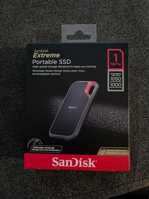 Sandisk Disque Dur 1TB/To externe SSD 1000GB vitesse 1050Mo/s en