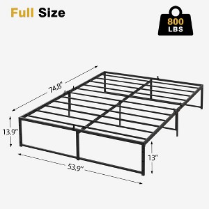 Metal Platform Bed Frame, Heavy Duty Strong Support Slat Full Size Bed, No Box Spring Needed, Under Bed Storage - 1 of 4