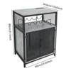 YIYIBYUS Wine Bar Cabinet, FreeStanding Wine Rack Table - 3 of 4