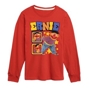 Boys' - Sesame Street - Ernie Photoreal -Toddler and Youth Long Sleeve T-Shirt Long Sleeve Graphic T-Shirt - 1 of 3