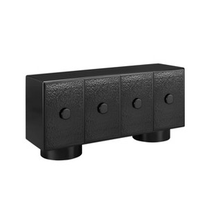 Treasure Trove Accents 4 Door Credenza Millennium Black - 1 of 4