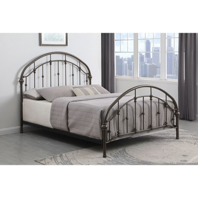 Queen Size Metal Platform Bed with Headboard for Bedroom