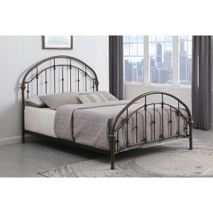 Queen Size Metal Platform Bed with Headboard for Bedroom - 1 of 4