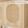 Farmhouse Console Table, Sofa Table with 2-Door, Entryway Table with Storage Shelf, Sideboard, Buffet Kitchen Storage Cabinet for Dining Room,Hallway - 4 of 4