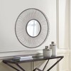 Howard Elliott 36"x24" Metal Framed Industrial Rectangular Wall Mirror with Brass Plated Corners Matte Black: No Assembly, Modern Decor - 2 of 4