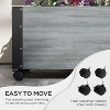 Vince 47"x22"x33" Planter Stand Box, Raised Garden Bed with Lockable Wheels for Flowers, Herbs and Vegetables, Outdoor Furniture - The Pop Home - 4 of 4