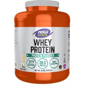 Whey Protein-Vanilla by Now Foods  -  6 lbs Powder - 1 of 3