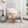 Vynxaria Brown/Beige/Gray/Black 25.4 Inch Accent Chairs with Arms and Soft Cushions, Great for Living Room, Bedroom, Office - 3 of 3