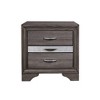 Vynxaria Modern 3-Drawer Nightstand - Grey, Jewelry Drawer, MDF/Melamine/Solid Wood Frame, Bedroom Storage Furniture - 3 of 4