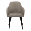 Monarch Specialties Dining Chair Set Of 2 Side Upholstered Kitchen Dining Room Fabric Metal Beige Black Contemporary Modern - 3 of 4