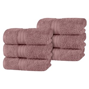 Cotton Plush Soft Highly-Absorbent Heavyweight Luxury Hand Towel Set of 6 by Blue Nile Mills - 1 of 4