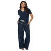 Felina - Mirielle V-Neck Pajama Set - Soft Cotton, Relaxed Fit, All-Season Comfort - 2 of 3
