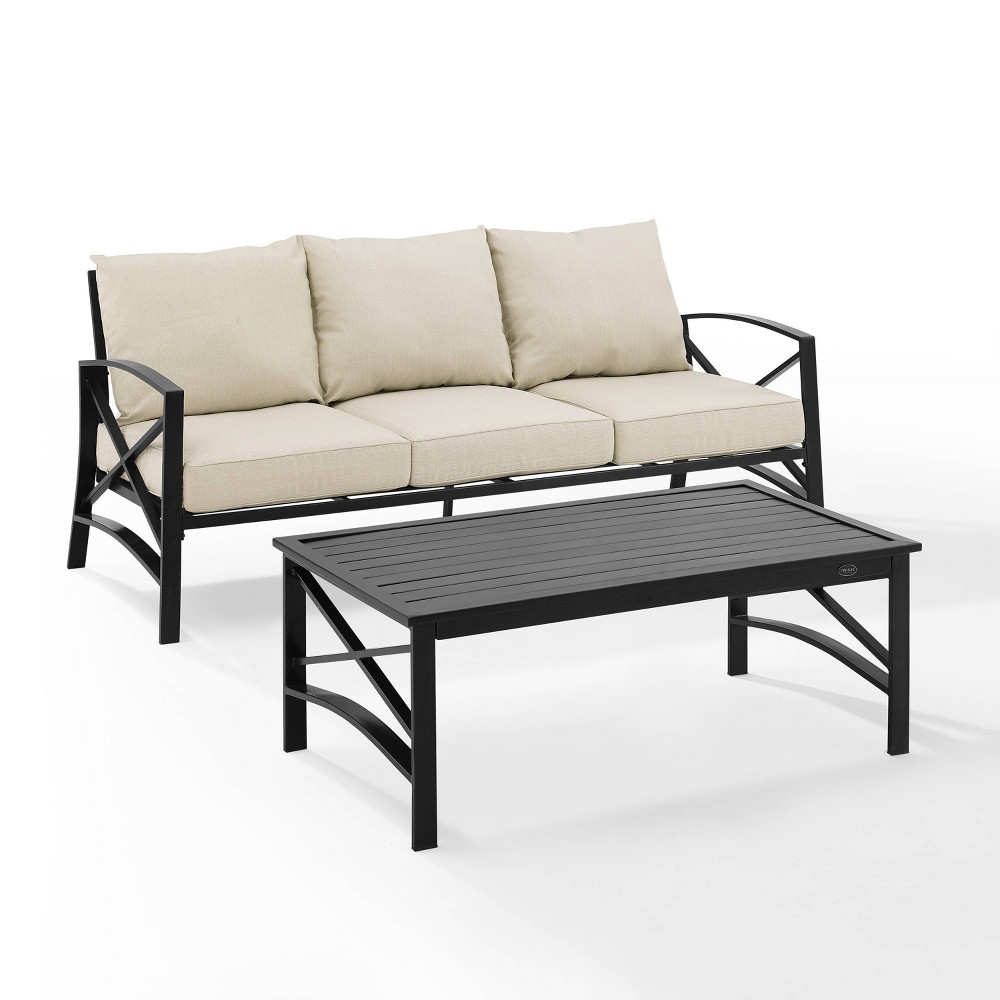 Photos - Garden Furniture Crosley Kaplan 2pc Outdoor Sofa Set - Oatmeal  