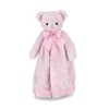 Bearington Baby Huggie Bear Snuggler, 15 Inch Pink Teddy Plush Stuffed Animal Security Blanket Lovey for Babies - 3 of 4