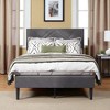 Full Size Bed Frame with Linen Storage Headboard, Platform Bed with Under Bed Storage, Noise-Free, No Box Spring Needed - 4 of 4