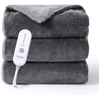 Heated Blanket, Flannel Electric Blanket, Soft Thick Heated Throw for Couch with 5 Heat Settings & 4H Auto Shut Off