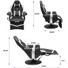 Clcbdeyit Ergonomic High Back Swivel Reclining Black White Chair - 3 of 4
