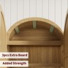 72" Tall Arched Kitchen Pantry Storage Cabinet, Modern Farmhouse Storage Cabinets with 2 Doors & Drawers - 4 of 4