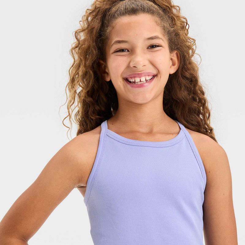 Girls&#39; Seamless Cropped Tank Top - All In Motion™, 4 of 5