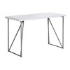INFURNIC Desks 48"L Modern Laptop Desk with Sturdy Metal Legs and Stylish Laminate Top for Small Spaces, White, 47.25"*22"*30" - 3 of 4