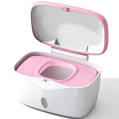 Wipes Dispenser with Weighted Plate, Refillable Baby Wipe Holder with One-Handed Operation for Freshness