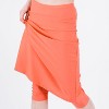 Calypsa Women's Plus Size Below The Knee Swim Skirt With Capri Leggings - 3 of 4