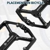 Unique Bargains Foot Peg Footrests Fit 9/16 Inch Axles Durable Rear Bicycle Pedal Aluminum Alloy Black 1 Pair - 2 of 4