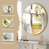 Round Mirror 30 Gold Wall Mirrors Vanity Mirror with Brushed Aluminum Alloy Frame Modern - 4 of 4