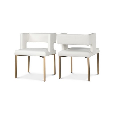 Meridian Furniture,Caleb Velvet Dining Chair, Set of 2
