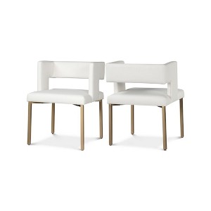 Meridian Furniture,Caleb Velvet Dining Chair, Set of 2 - 1 of 4