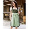 Women's Velvet 3-Piece Dress Set - Vintage Inspired Sleeveless Dress + Off Shoulder Top + Apron - 2 of 4