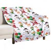 DSANE Christmas Santa Claus Deer Christmas Throw Blanket Soft Fleece Christmas Blanket Cozy Flannel Throw for Couch Bed - 3 of 4