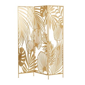 Glam Metal Palms Room Divider Screen Gold - Olivia & May: Unique Iron Partition, Fully Assembled - 1 of 4