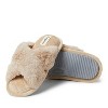 Dearfoams Women's Jessica Furry Crossband Slide Slipper - 2 of 4